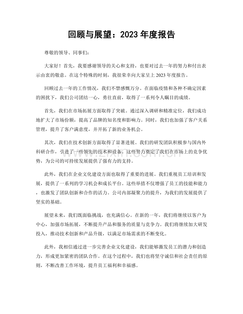 回顾与展望：2023年度报告.docx_第1页