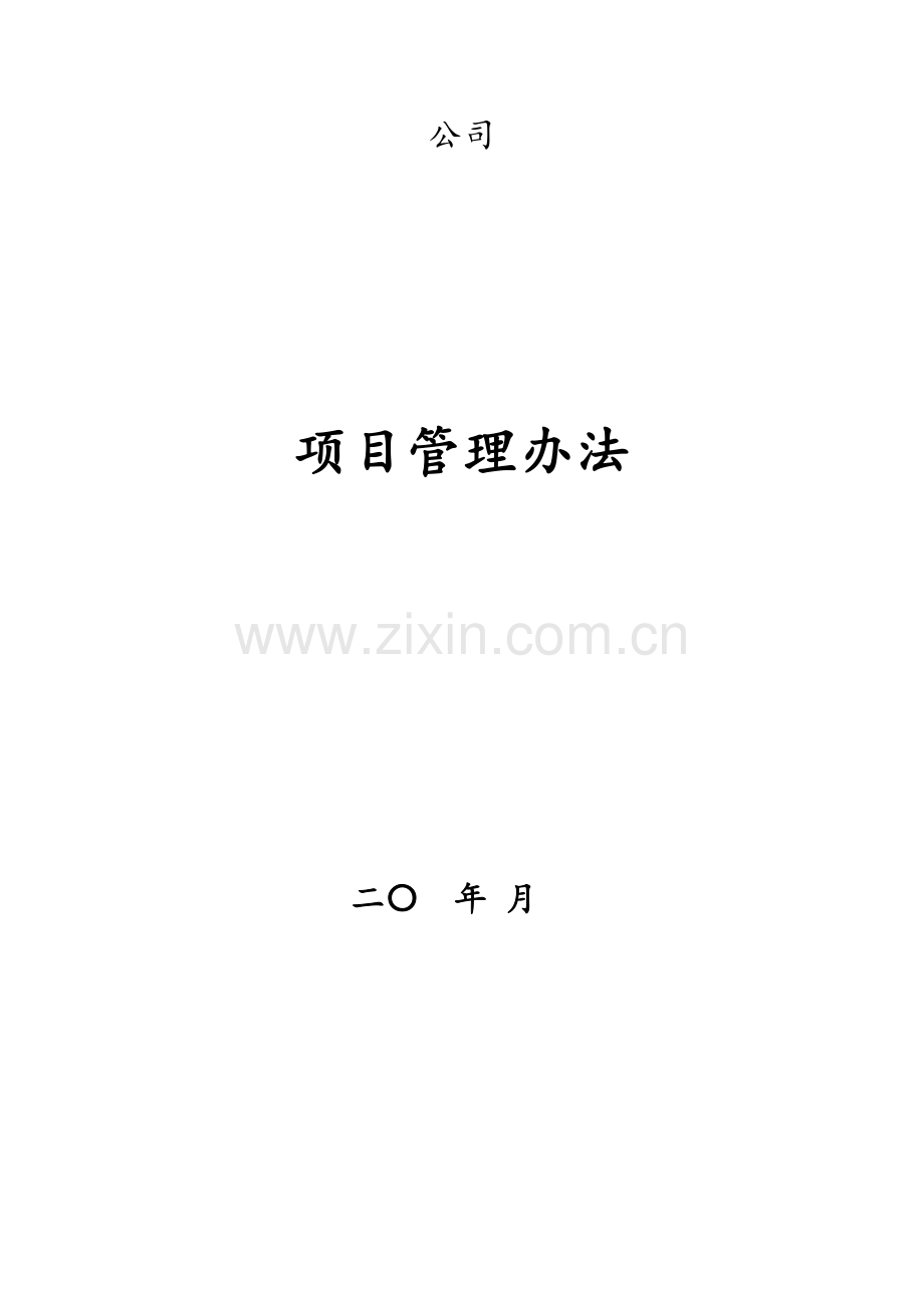 企业项目管理办法.doc_第1页