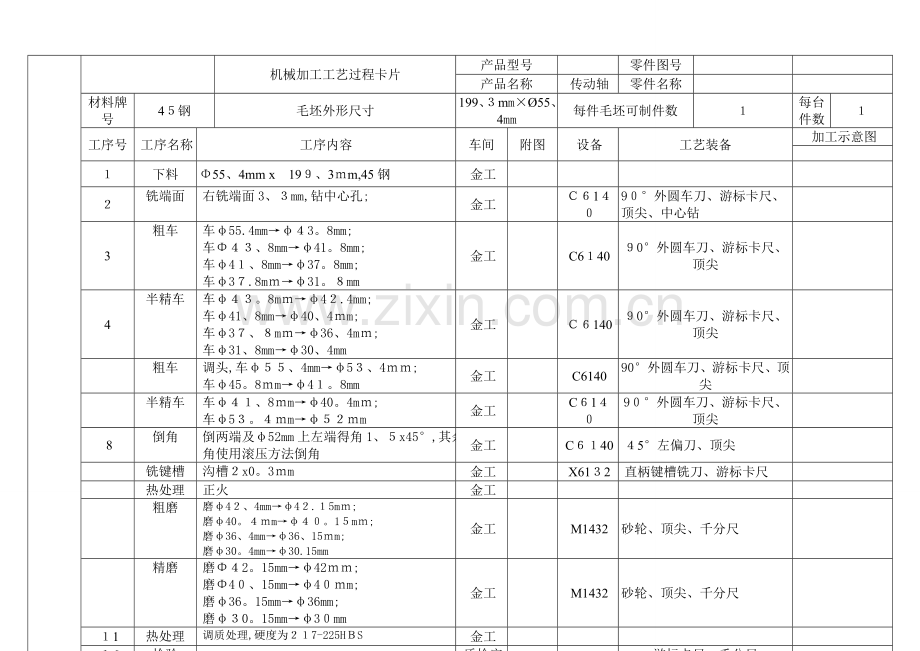 传动轴加工工艺过程卡片(1).doc_第2页