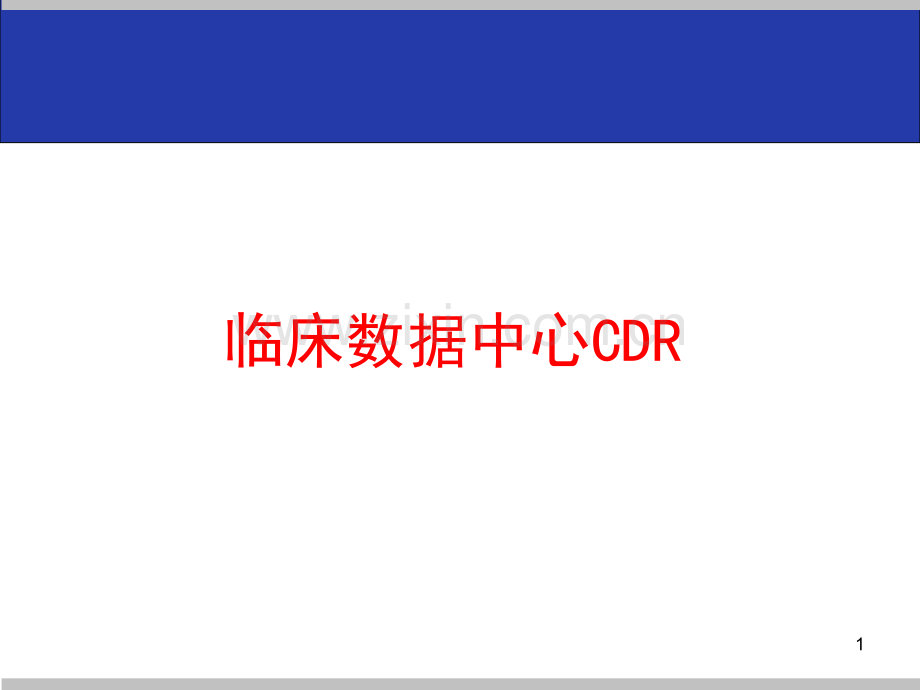 临床数据中心CDR.pptx_第1页