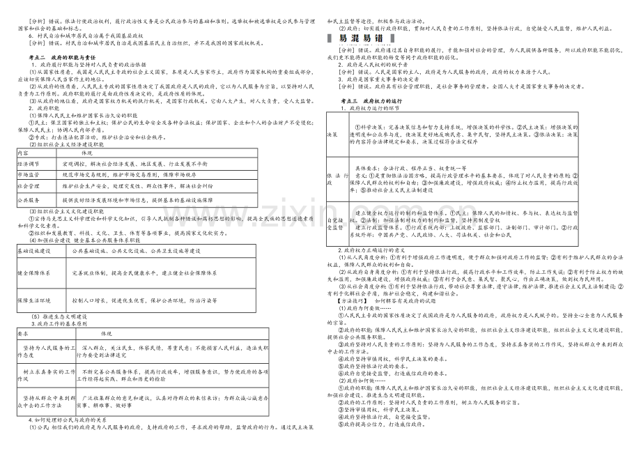 高三政治复习《政治生活》考点知识整理.doc_第2页