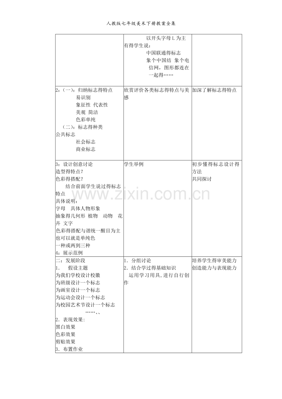 人教版七年级美术下册教案全集.doc_第2页