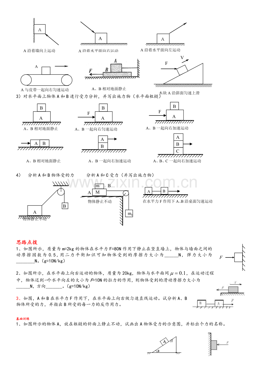 高一物理力学受力分析专题(精选).doc_第2页