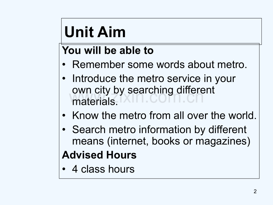 城市轨道交通客运服务英语(第2版)Unit-1Metro-Introduction.ppt_第2页