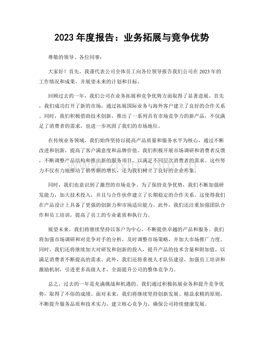 2023年度报告：业务拓展与竞争优势.docx_第1页