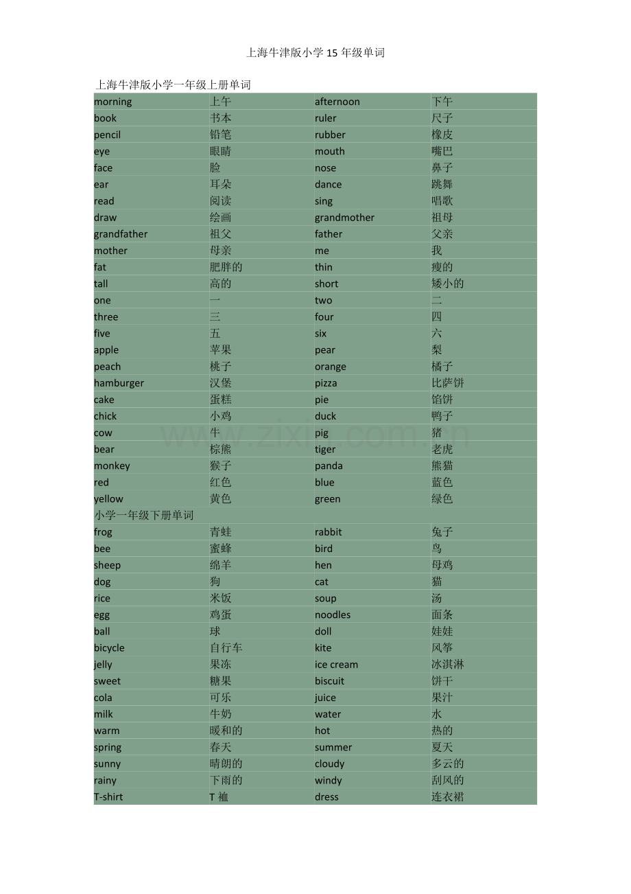 上海牛津版小学年级单词.doc_第1页