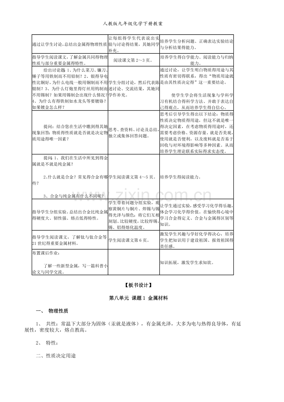 人教版九年级化学下册教案.doc_第2页