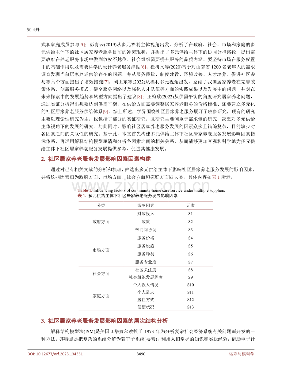 多元供给主体下的社区居家养老服务发展影响因素研究.pdf_第3页