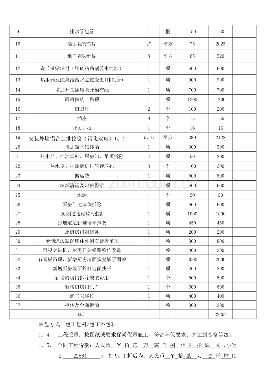 厨房改造合同范本.doc_第2页