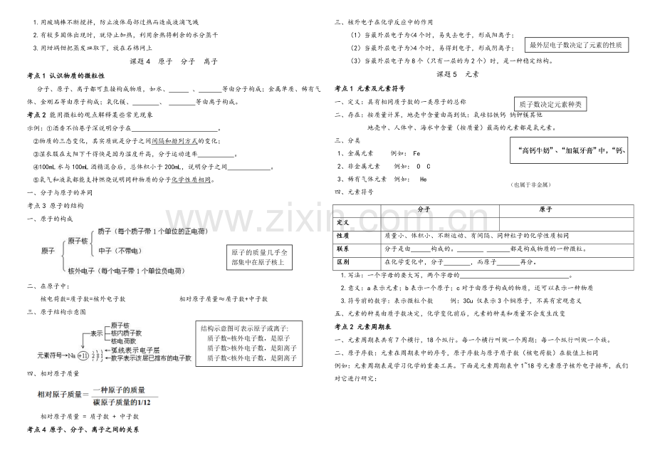 鲁教版初中化学一、二单元知识点总结+练习+答案.doc_第3页