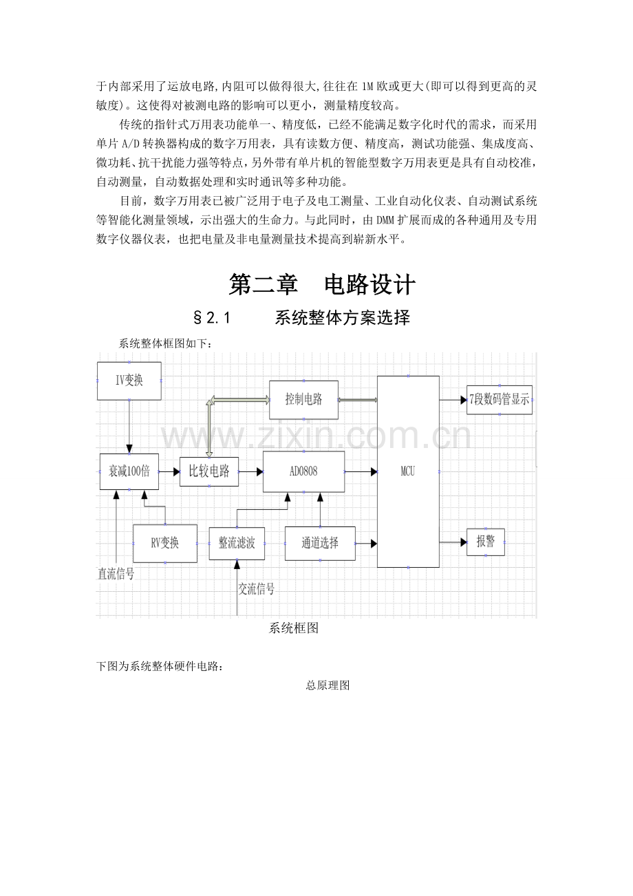 基于51单片机的数字万用表设计.docx_第2页