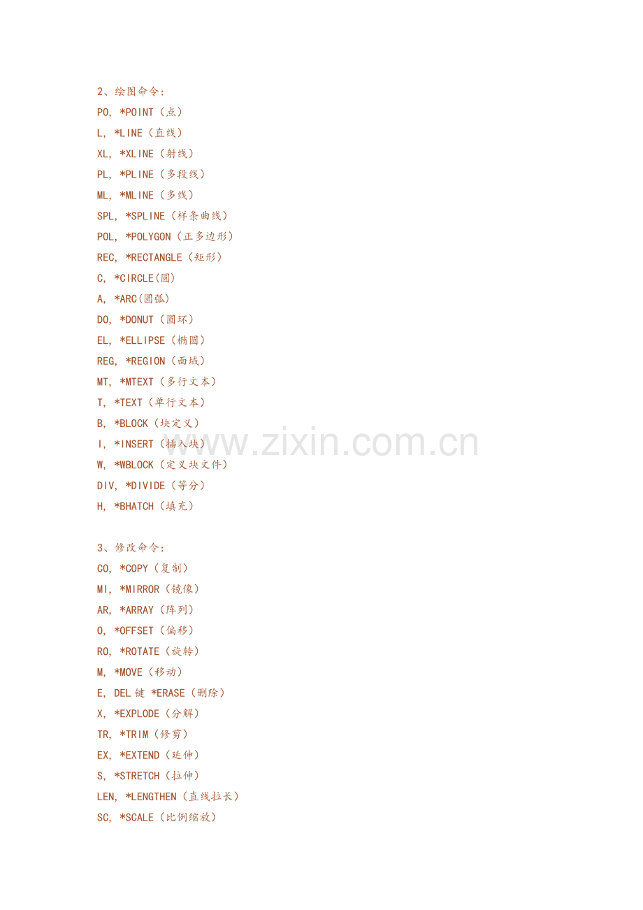 2016全新Auto-CAD快捷键命令大全.doc_第2页