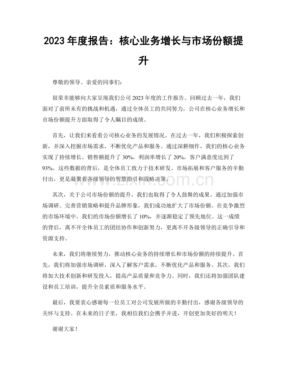 2023年度报告：核心业务增长与市场份额提升.docx_第1页