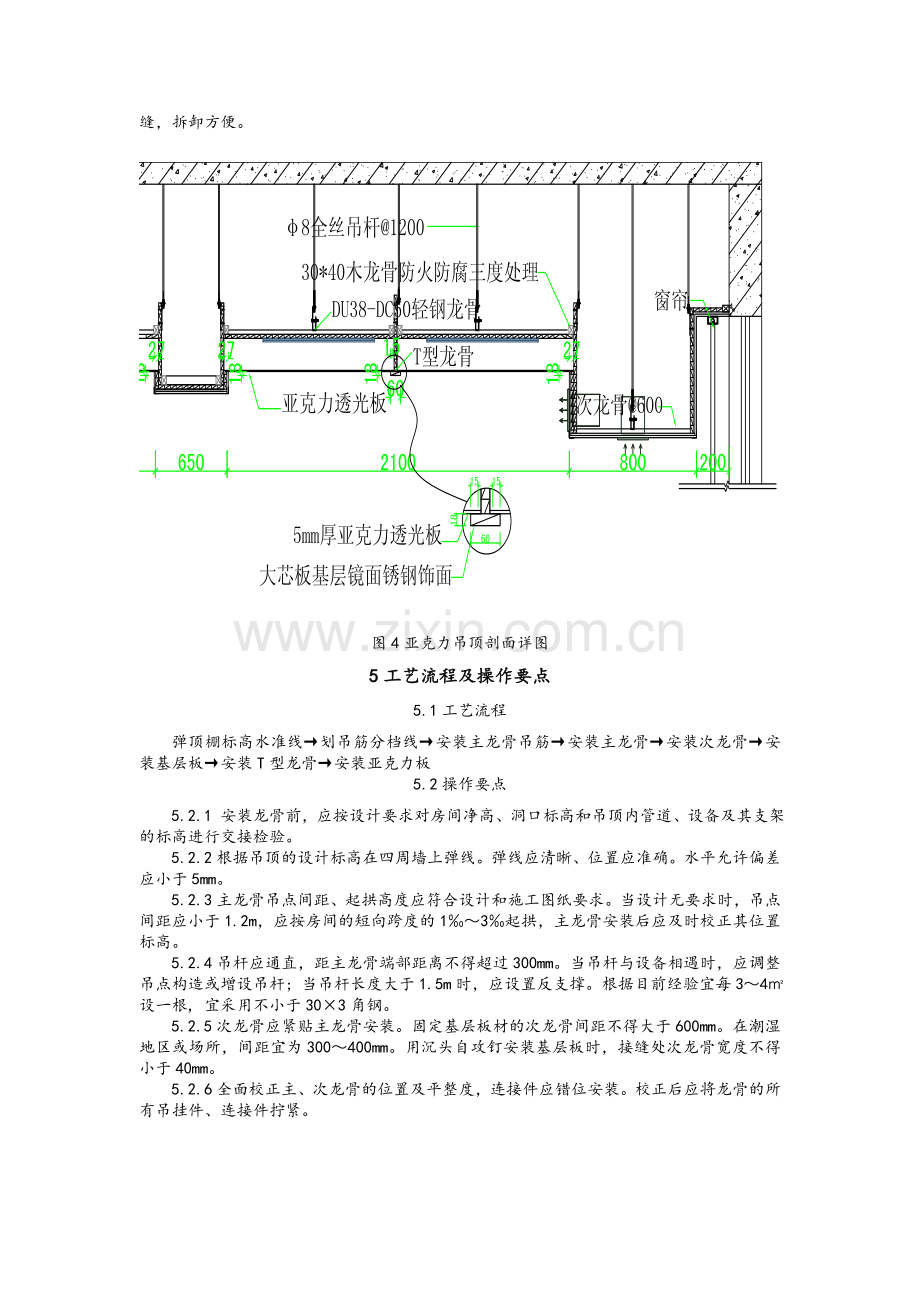 亚克力板透光天花吊顶施工工法(附图).doc_第2页