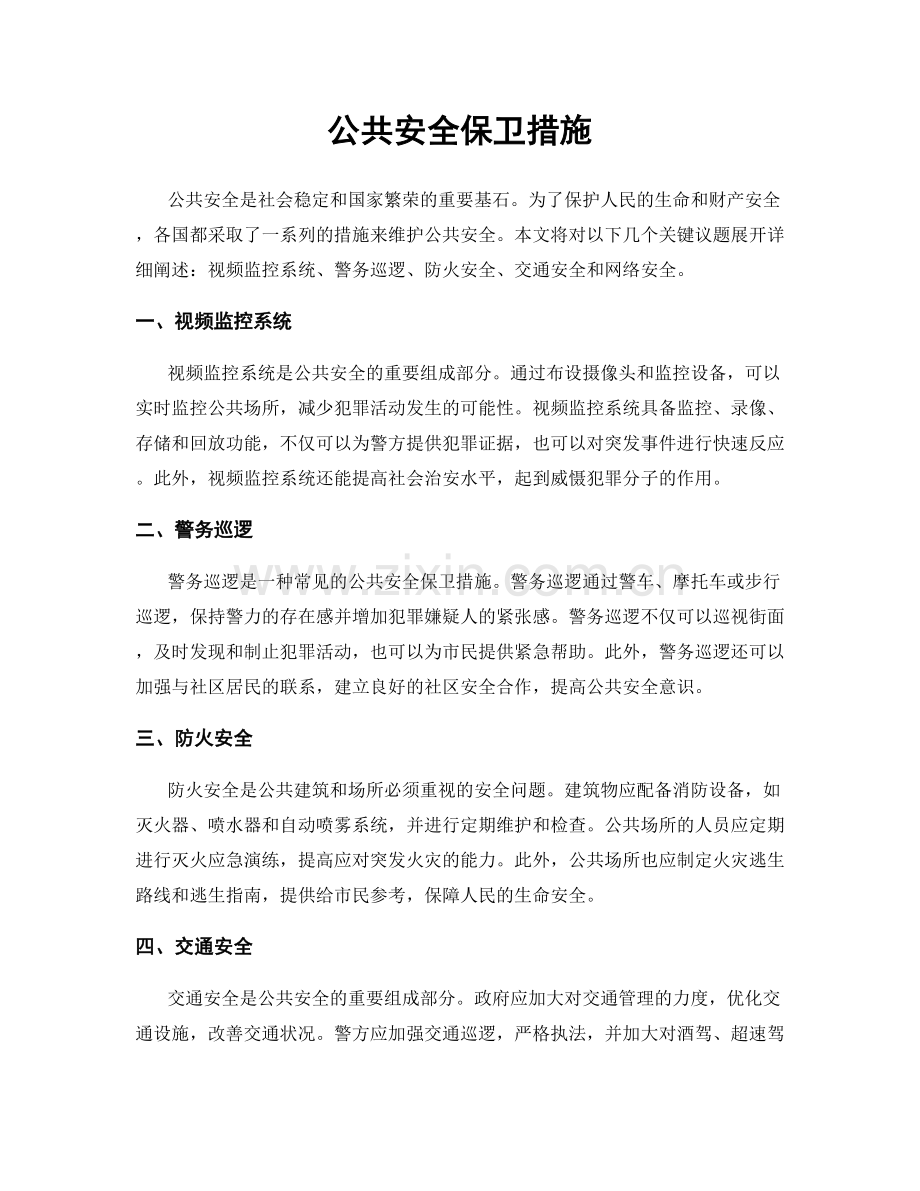 公共安全保卫措施.docx_第1页