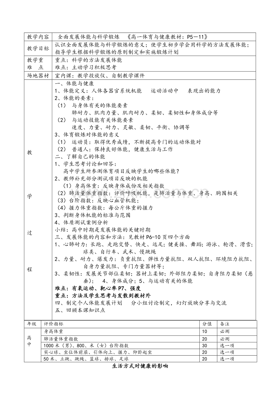 体育与健康理论课教案.doc_第2页