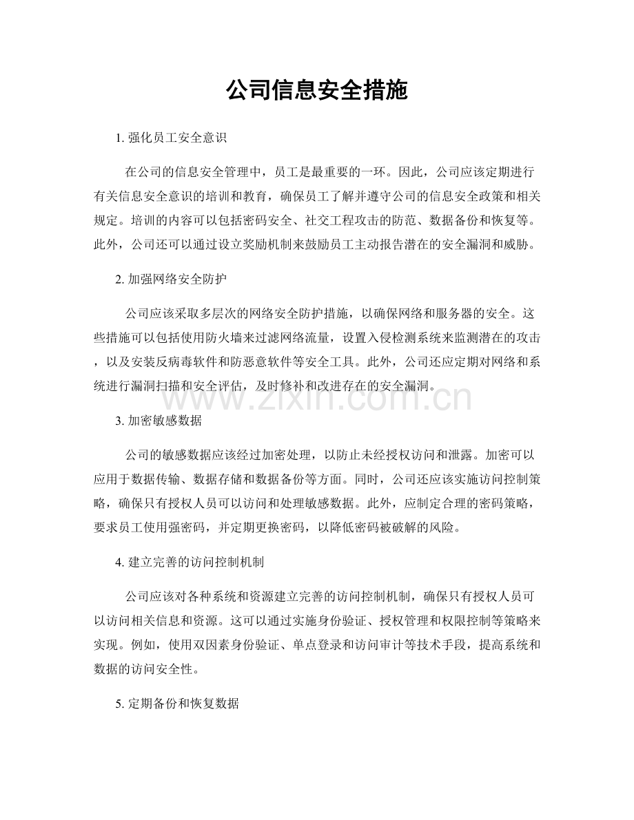 公司信息安全措施.docx_第1页