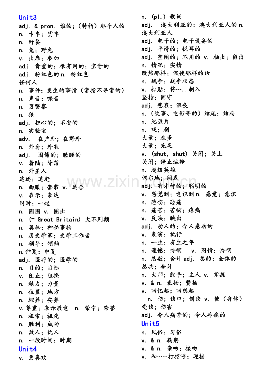 默写用2014鲁教版九年级英语单词表(全一册)默写用.doc_第2页