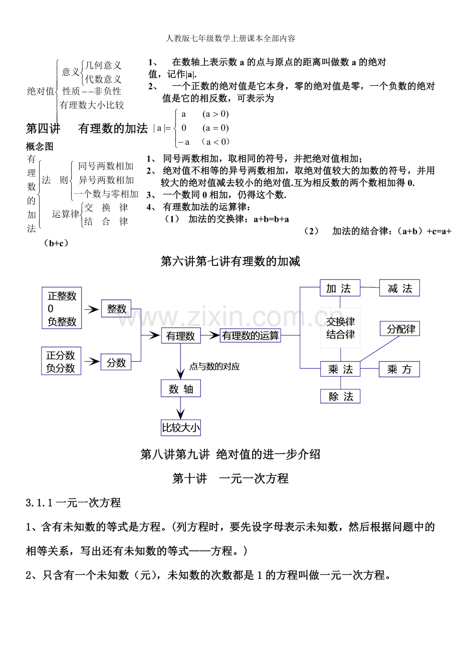 人教版七年级数学上册课本全部内容.doc_第2页