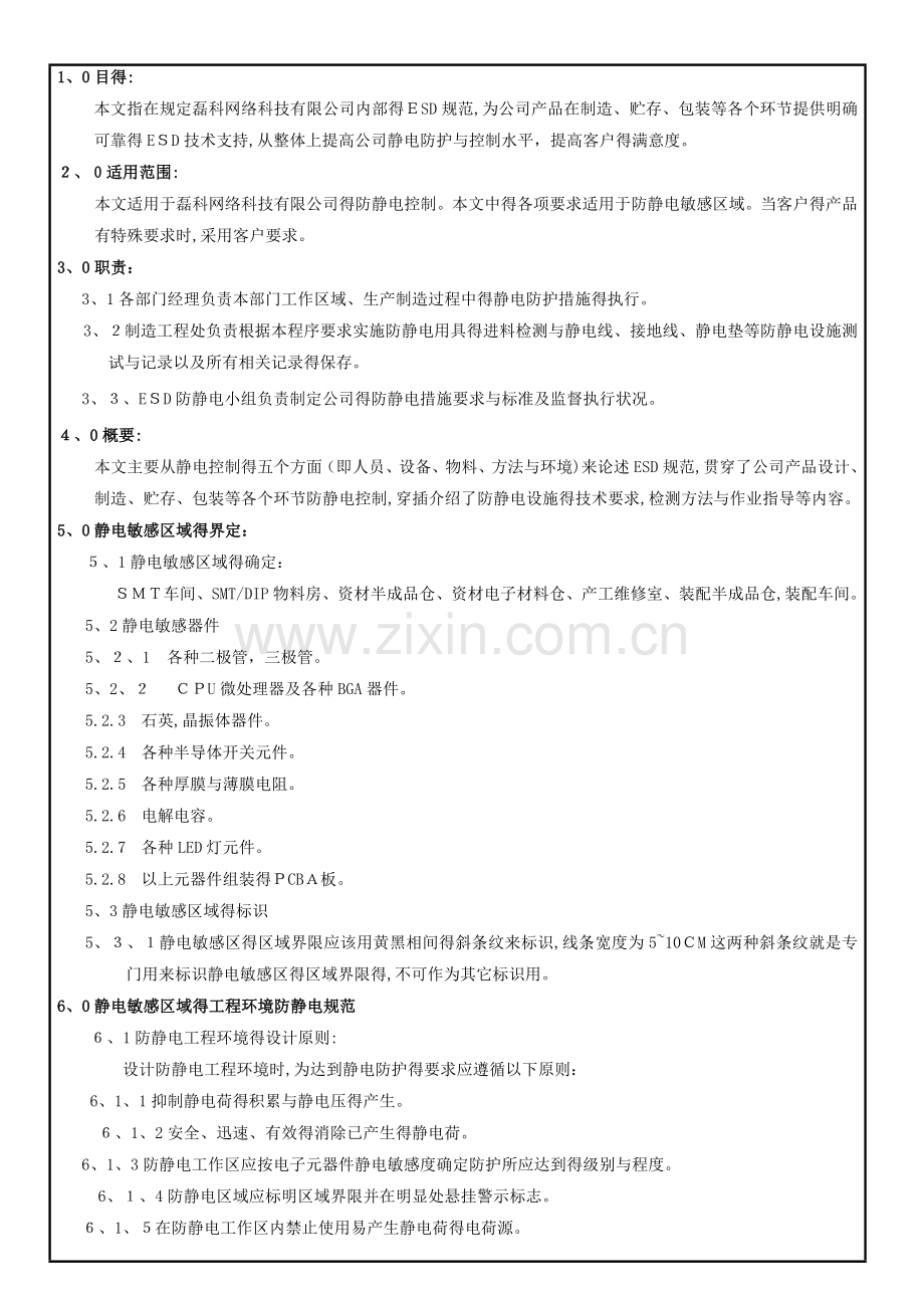 ESD防静电控制程序文件.doc_第1页