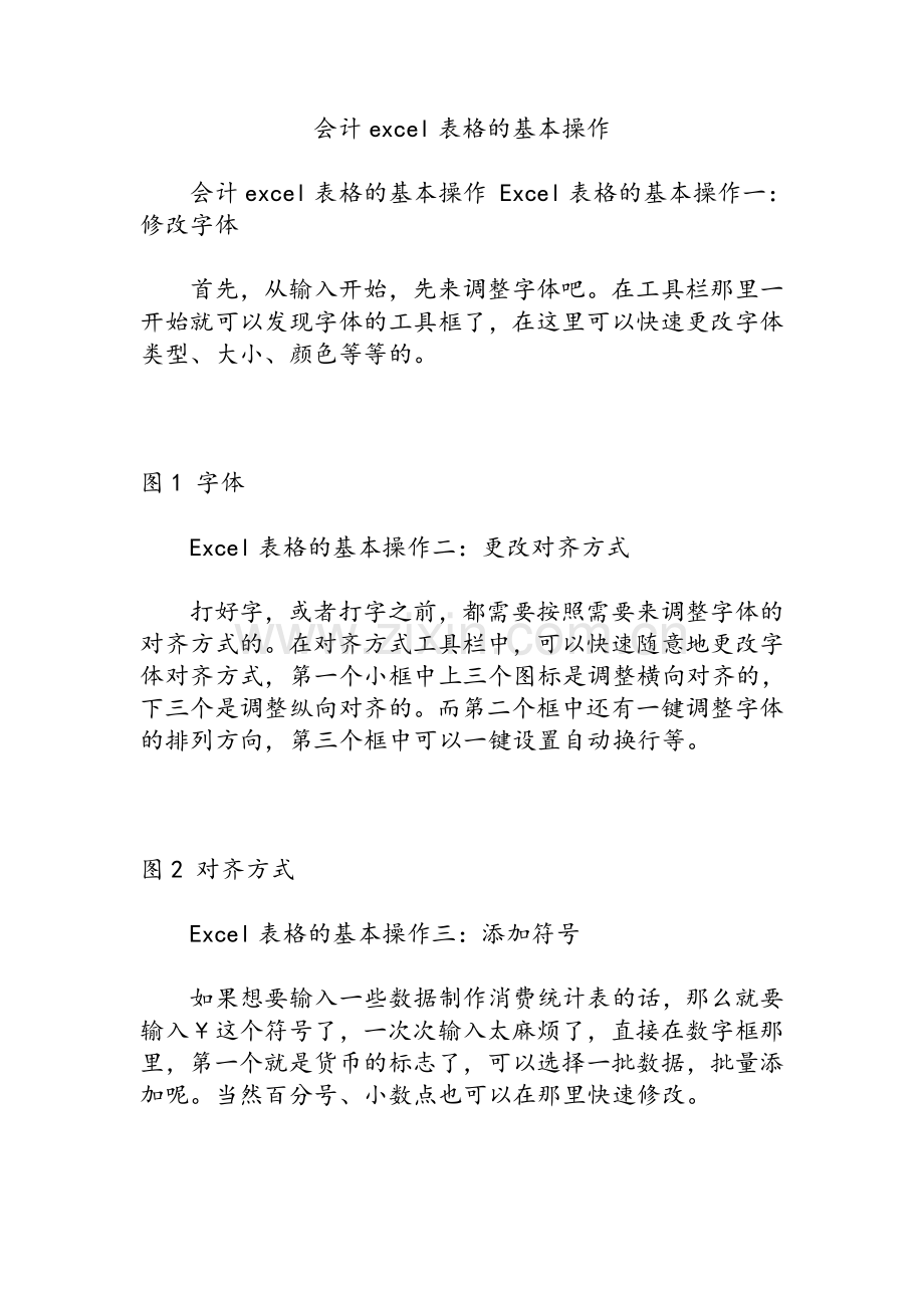 会计excel表格的基本操作.doc_第1页