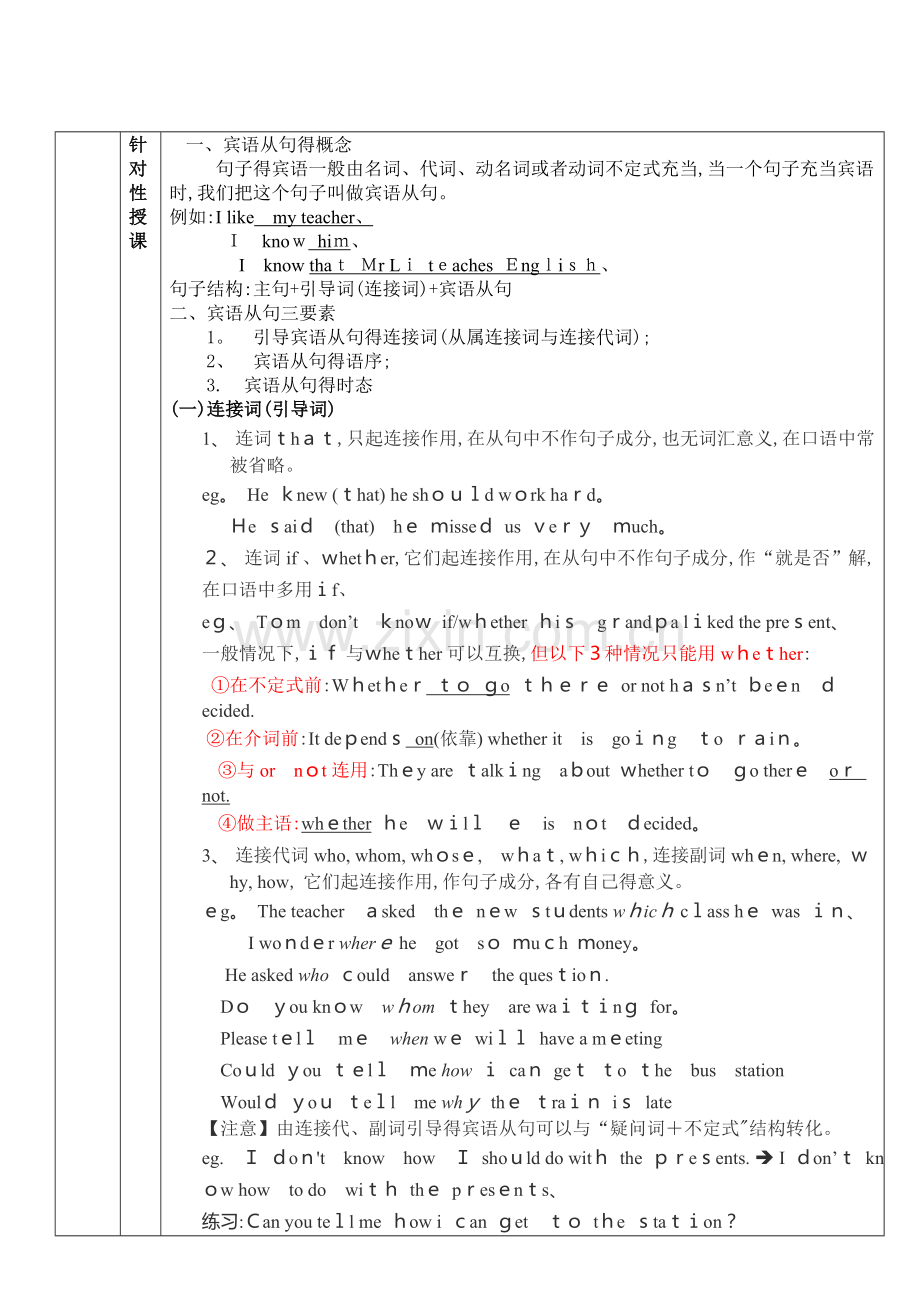 初三宾语从句教案.doc_第2页