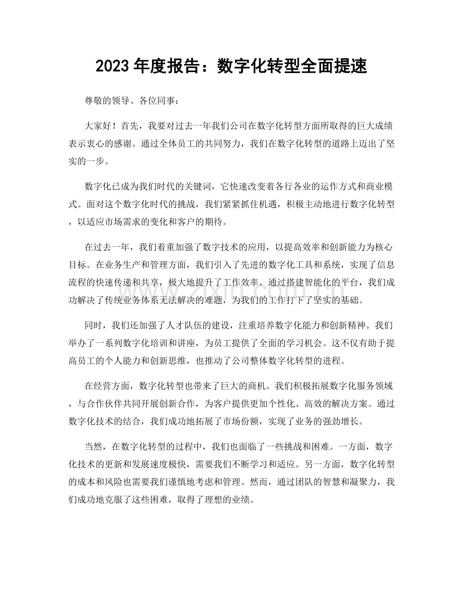 2023年度报告：数字化转型全面提速.docx_第1页