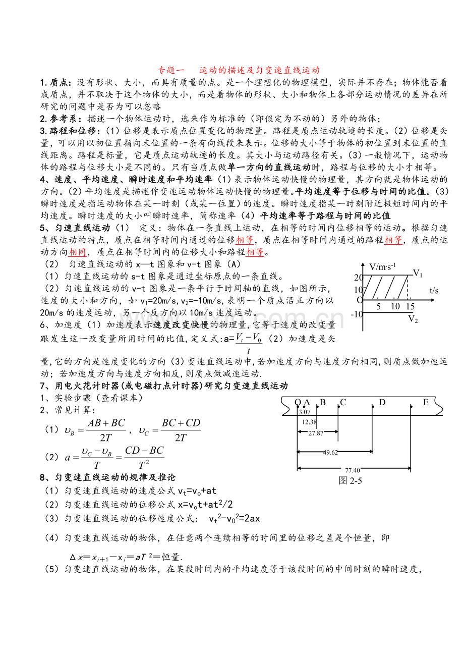 高一物理复习资料.doc_第1页