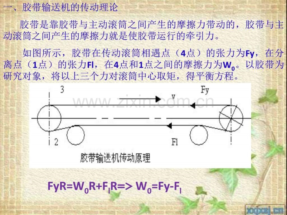 第三节第四节-胶带输送机的摩擦传动原理及牵引力图文.pptx_第1页