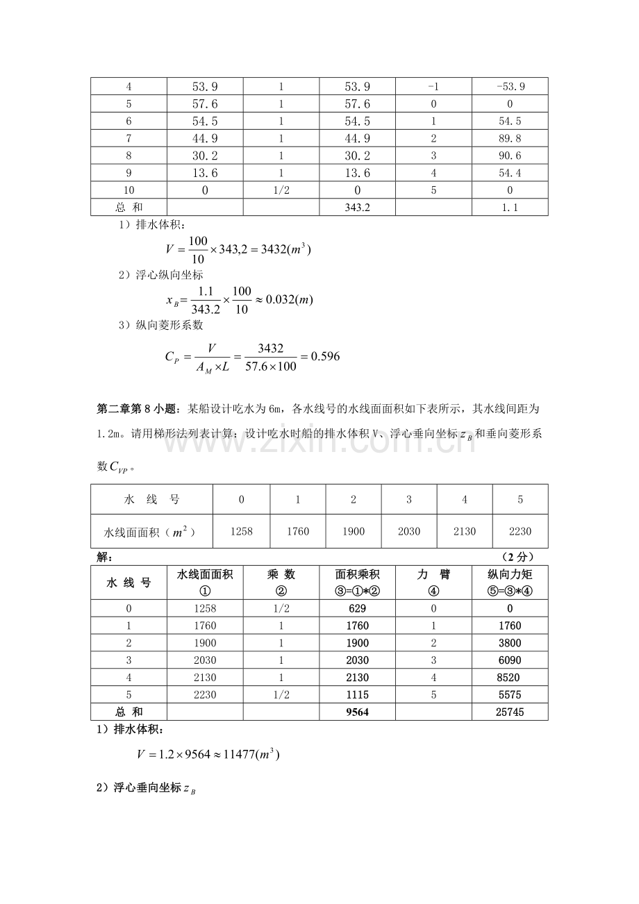 船舶静力学习题讲解1.doc_第3页