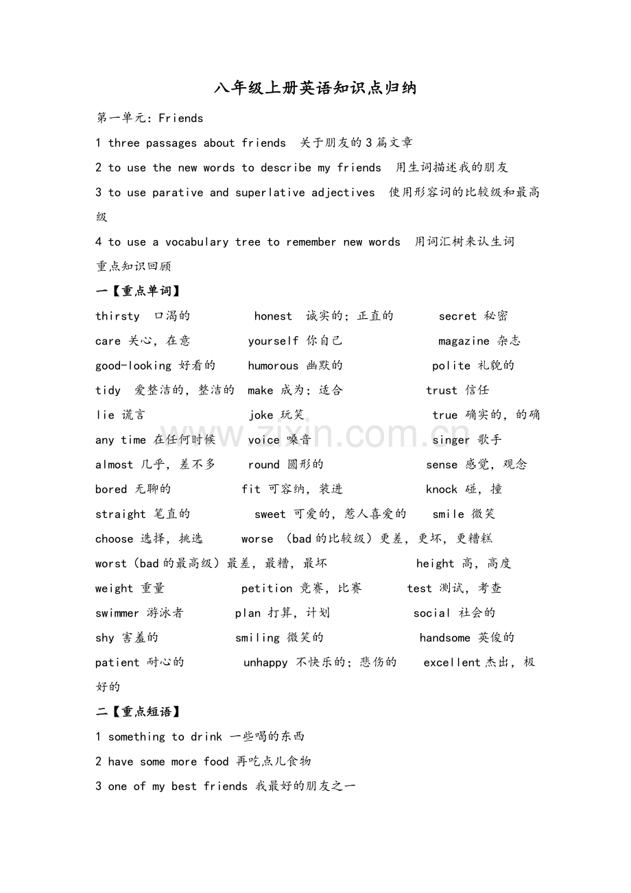 译林牛津英语8上英语知识点.doc_第1页