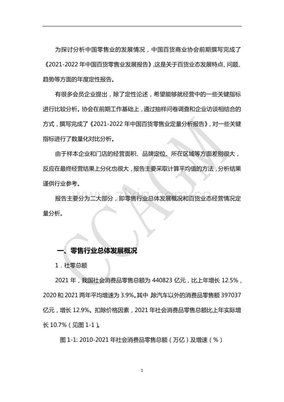 2022年中国百货零售业定量分析报告.pdf_第2页