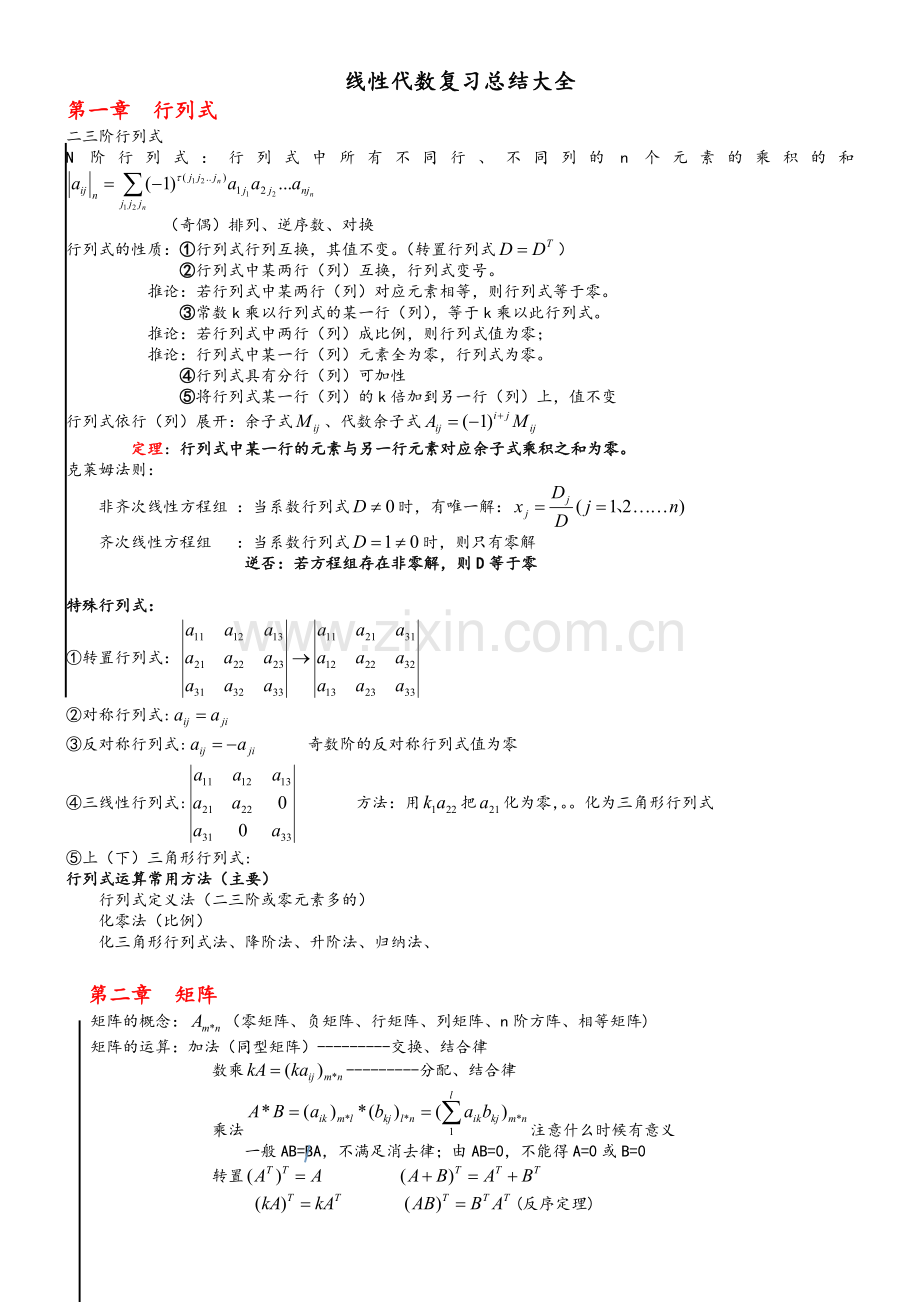 线性代数复习总结.doc_第1页