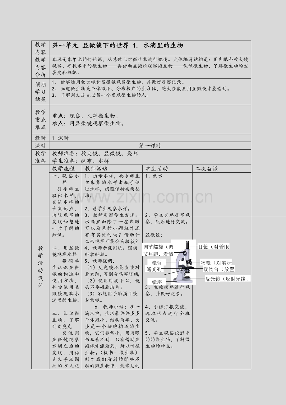 苏教版六年级小学科学上册教案.doc_第1页