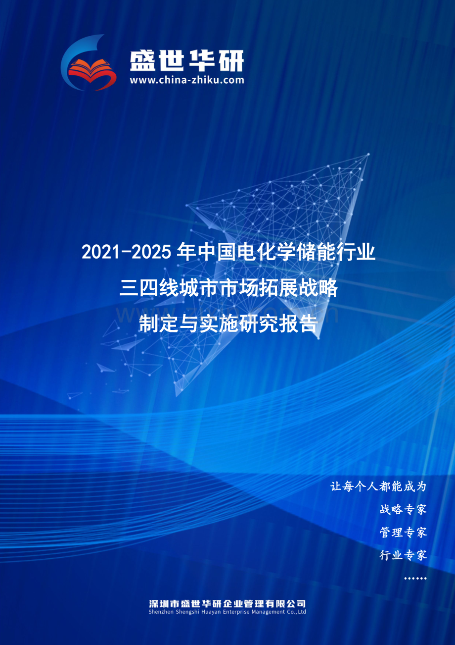 2021-2025年中国电化学储能行业三四线城市市场拓展战略制定与实施研究报告.pdf_第1页