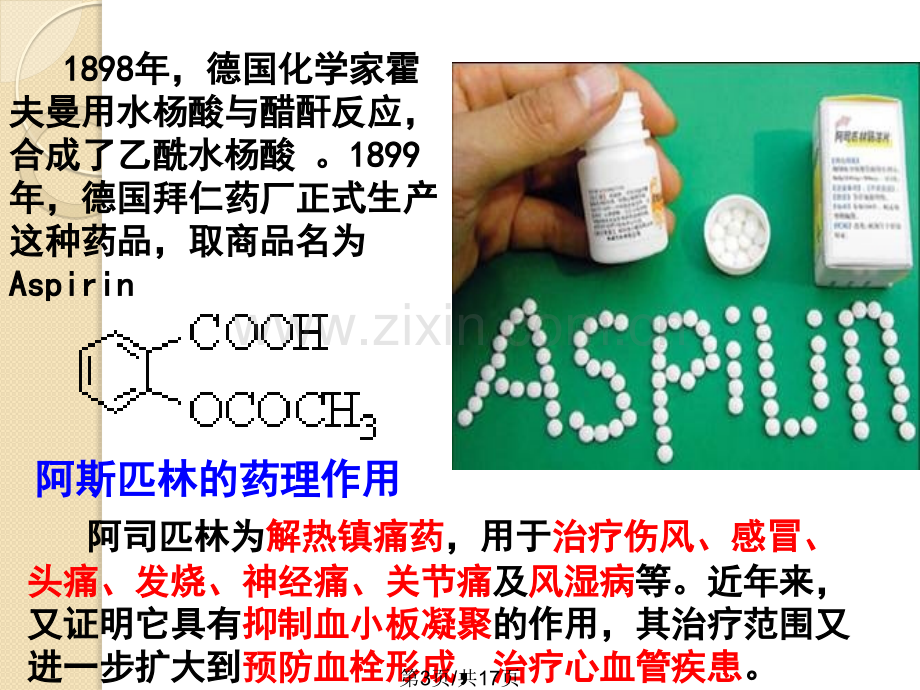 化学专题七课题二阿斯匹林的合成苏教版选修.pptx_第3页