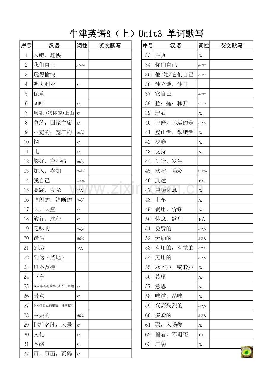 译林版牛津英语-八年级上8A-单词.doc_第3页