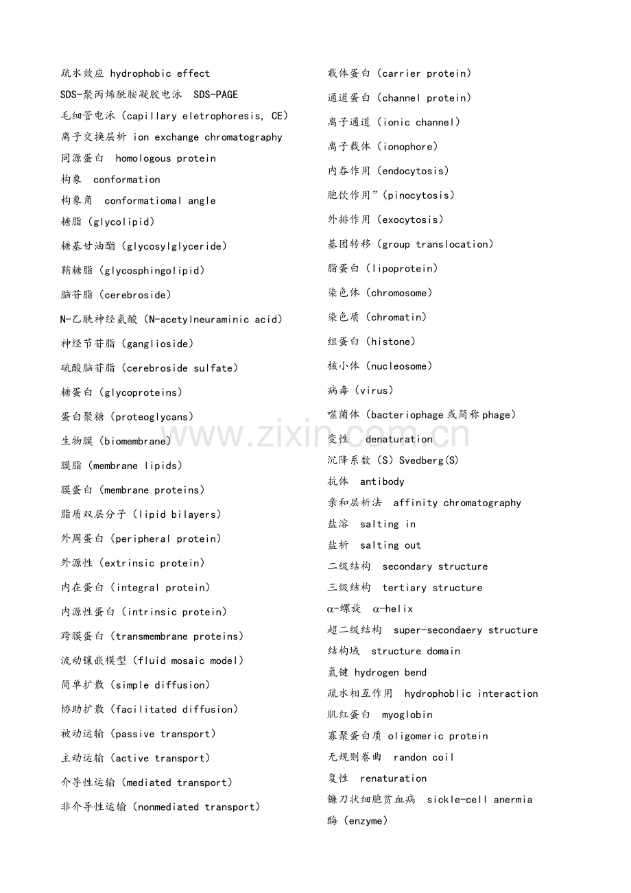 生物化学重要术语.doc_第2页