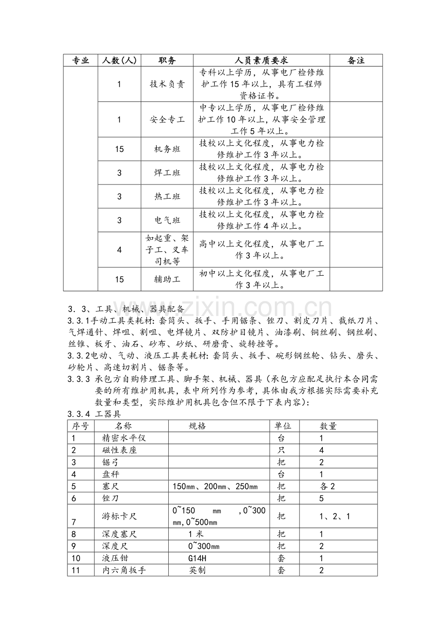 电厂运维检修实施计划方案.doc_第3页