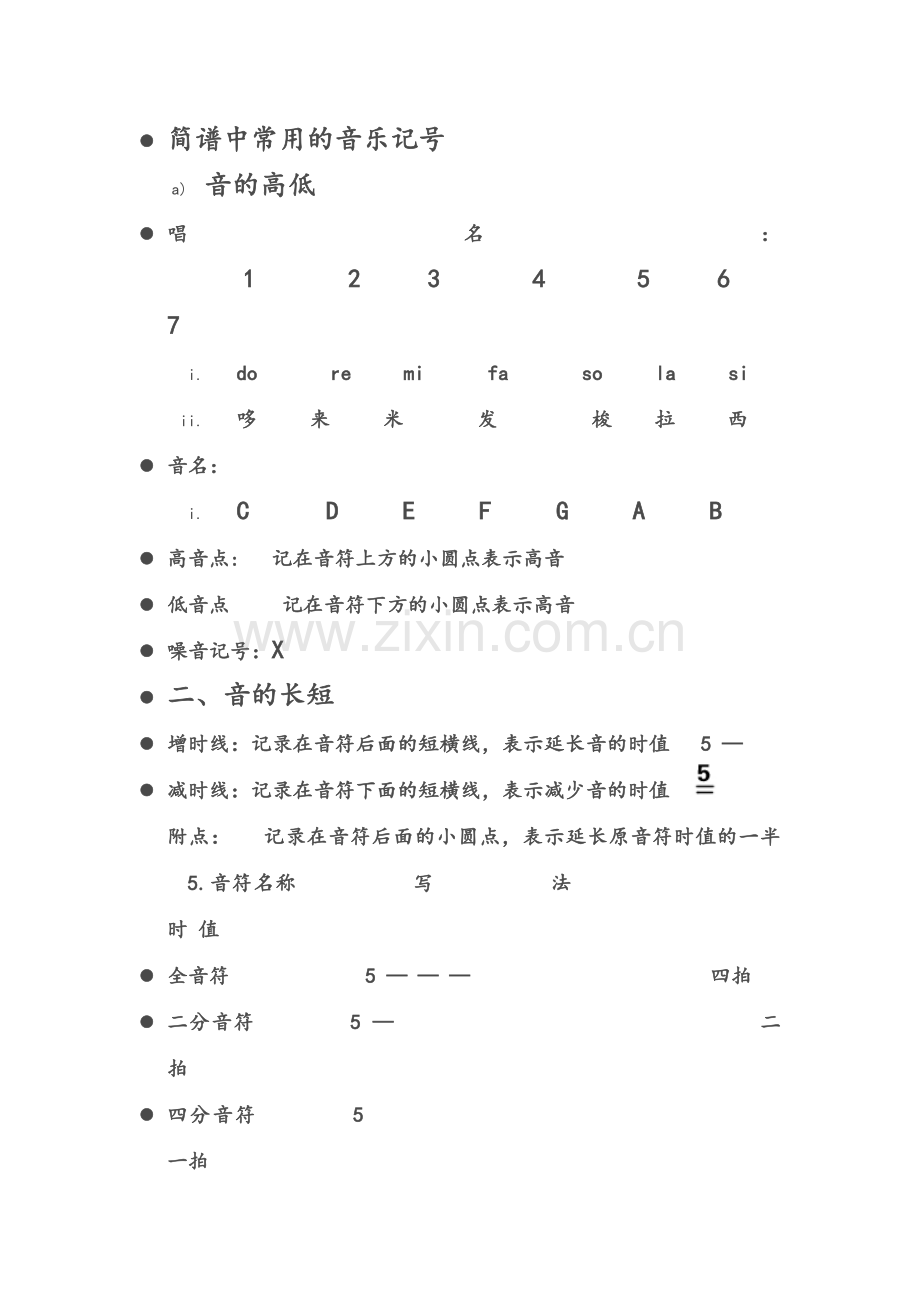 简谱中常用的音乐记号.doc_第1页