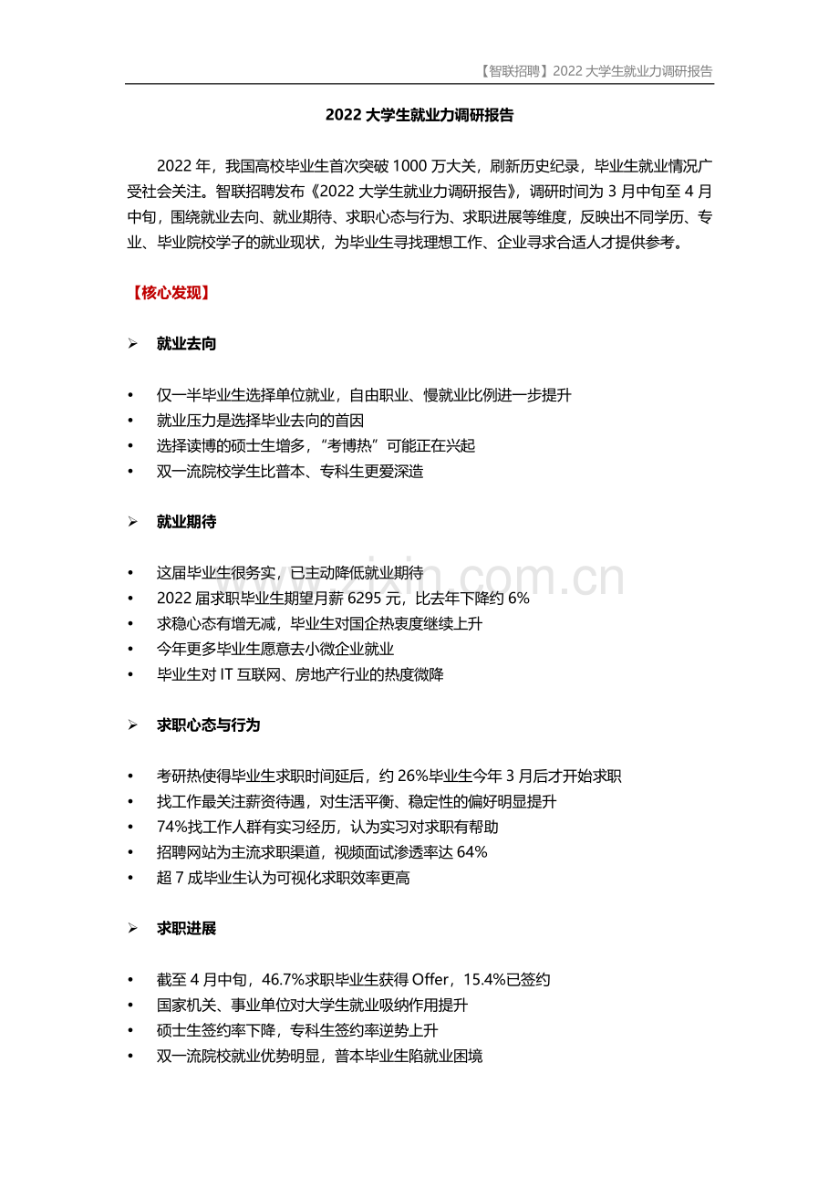 2022大学生就业力调研报告.pdf_第1页