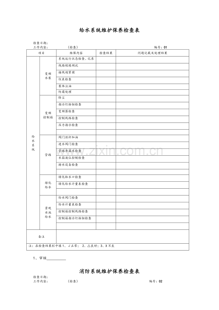 设施维护检查记录.doc_第1页