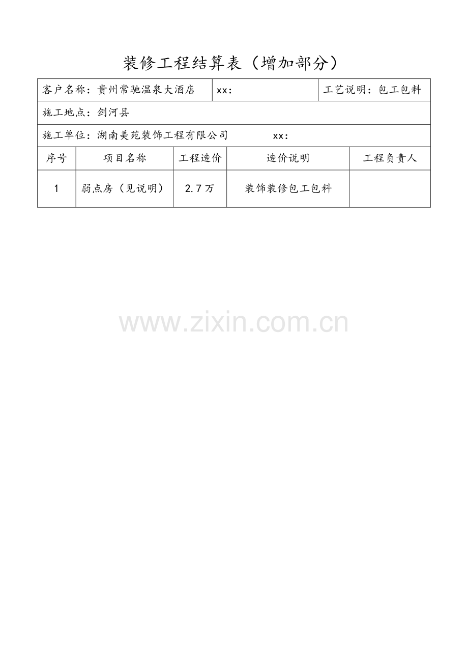 装修工程决算表.doc_第2页