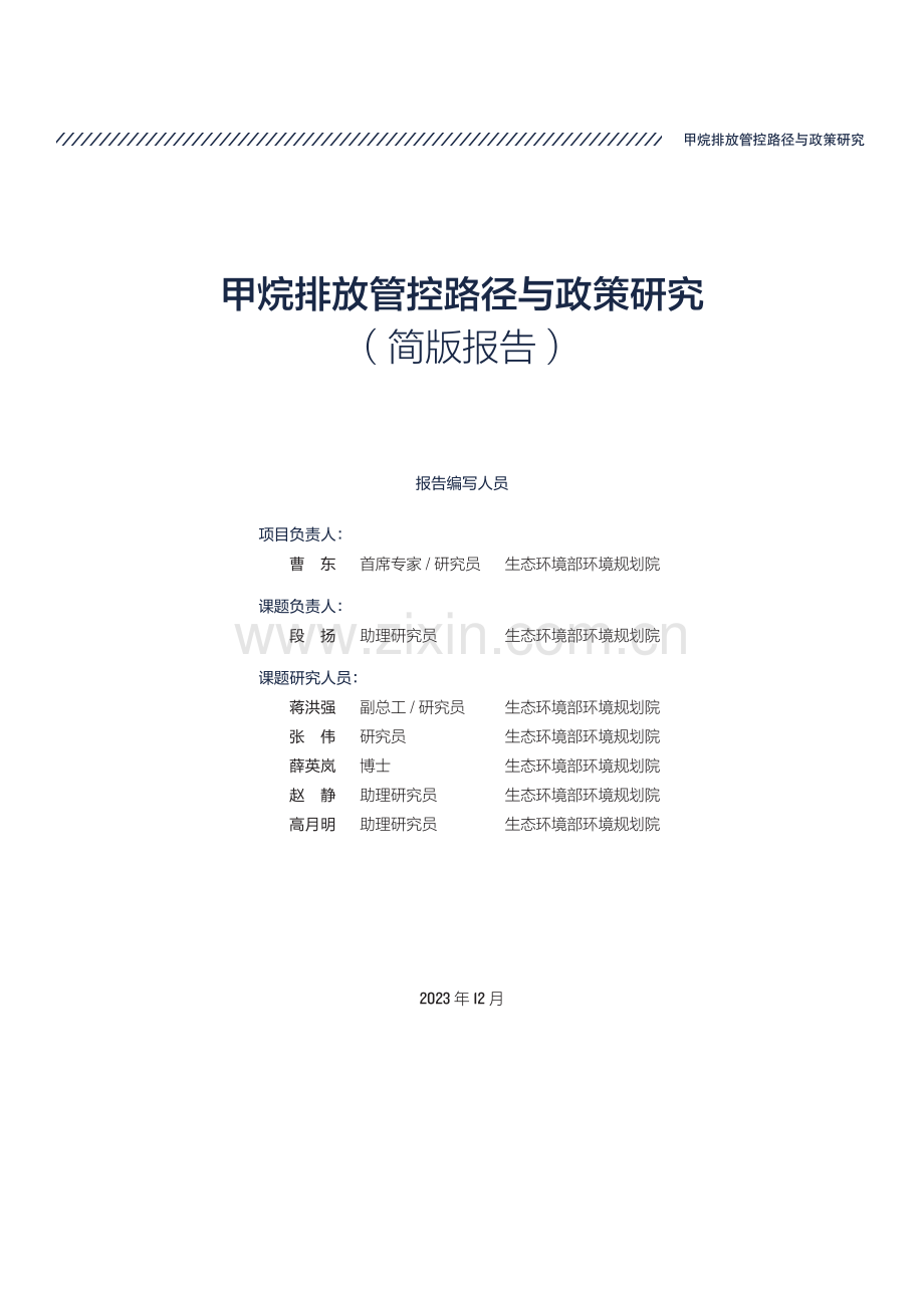 中国甲烷排放管控路径与政策研究.pdf_第3页