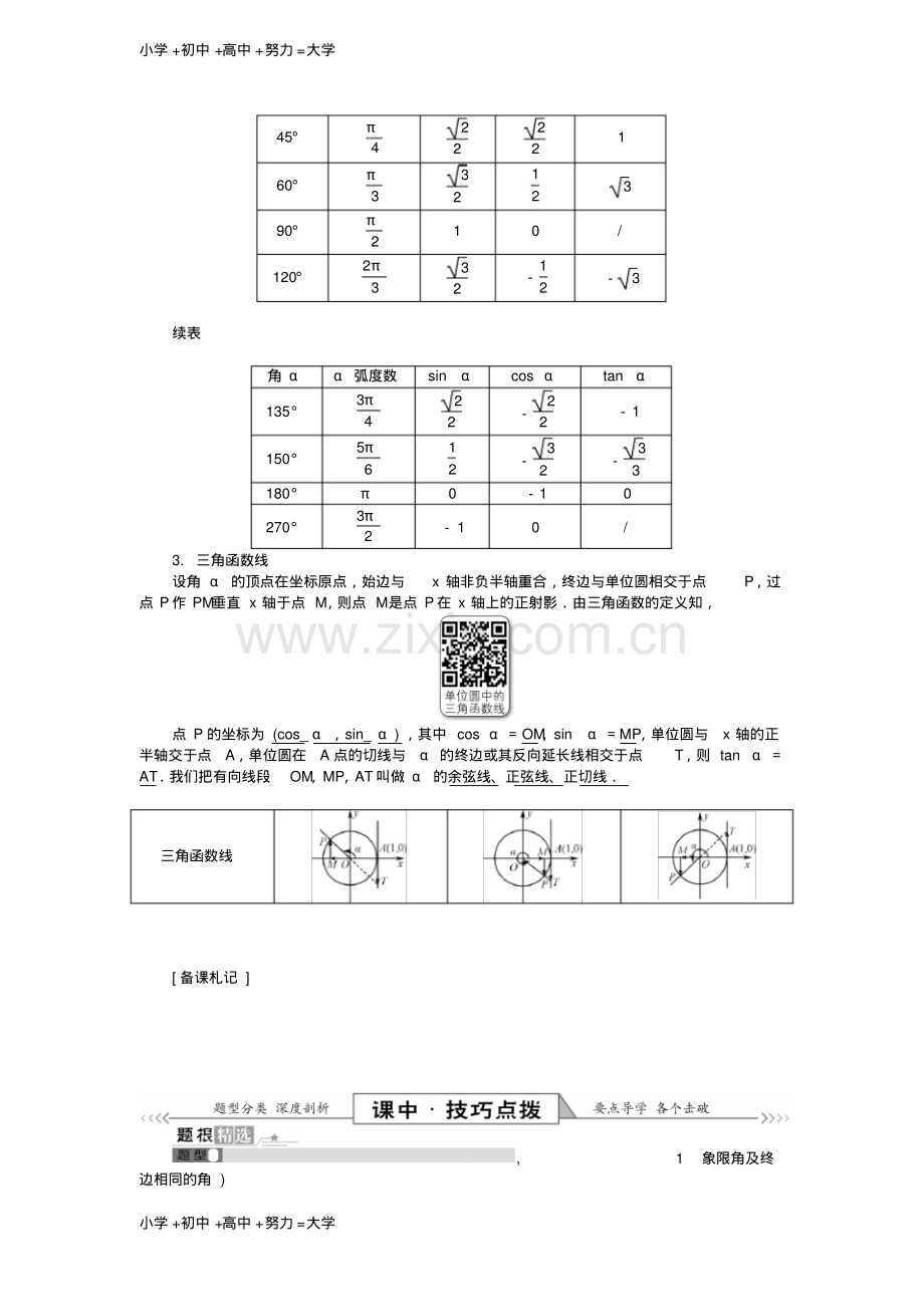 高考数学一轮复习第一部分基础与考点过关第三章三角函数三角恒等变换及解三角形学案.pdf_第3页