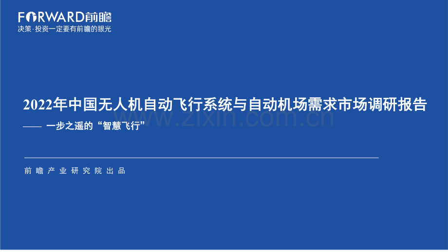 2022年中国无人机自动飞行系统与自动机场需求市场调研报告.pdf_第1页