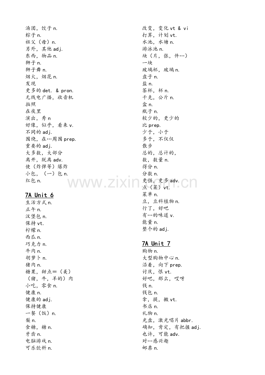 苏教版--新译林版牛津英语7年级全一册单词表.doc_第3页