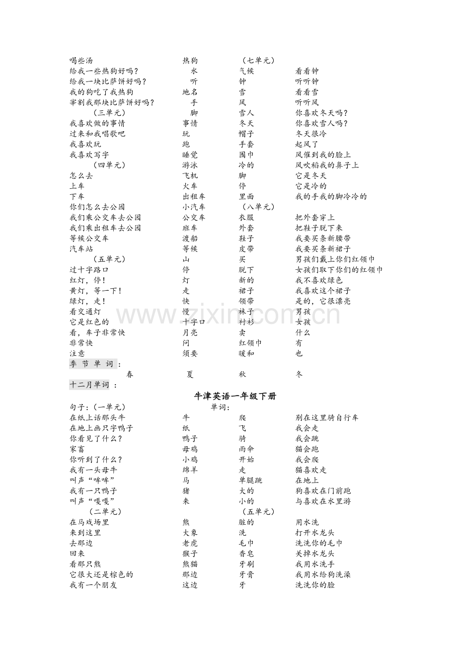 牛津英语一年级上册.doc_第3页