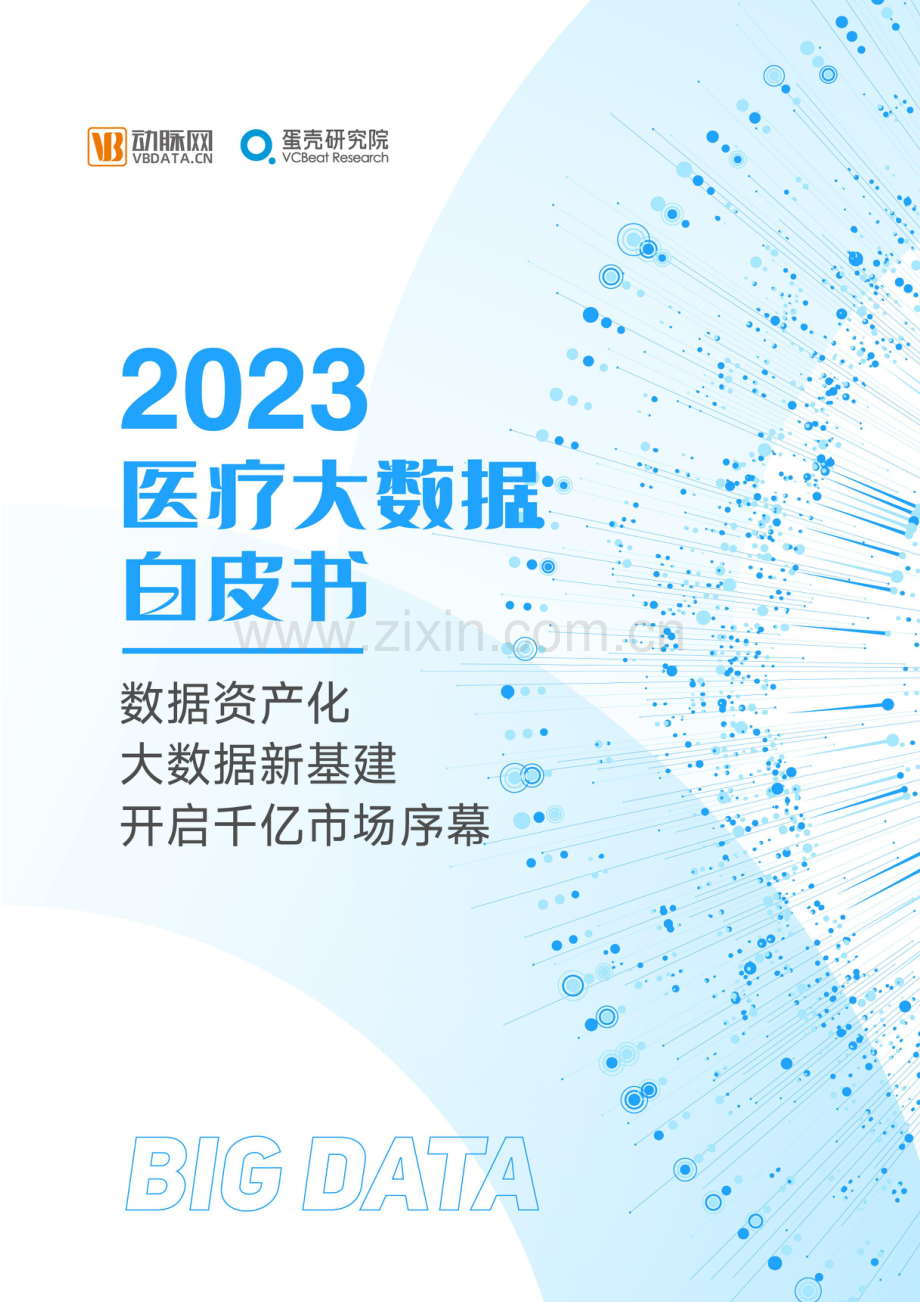 2023医疗大数据白皮书 -数据资产化 大数据新基建 开启千亿市场序幕.pdf_第1页