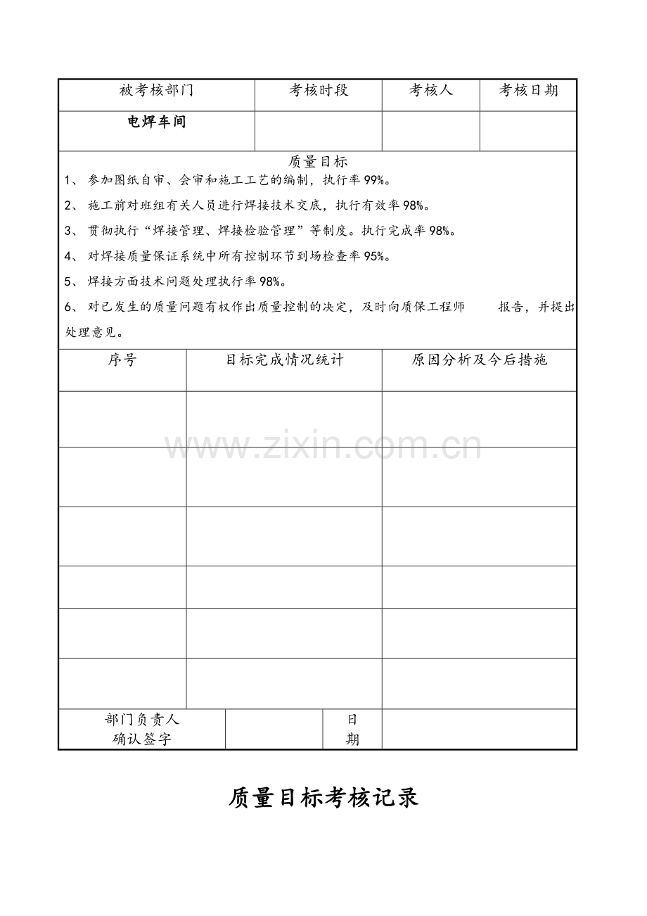 质量目标考核记录.doc_第2页